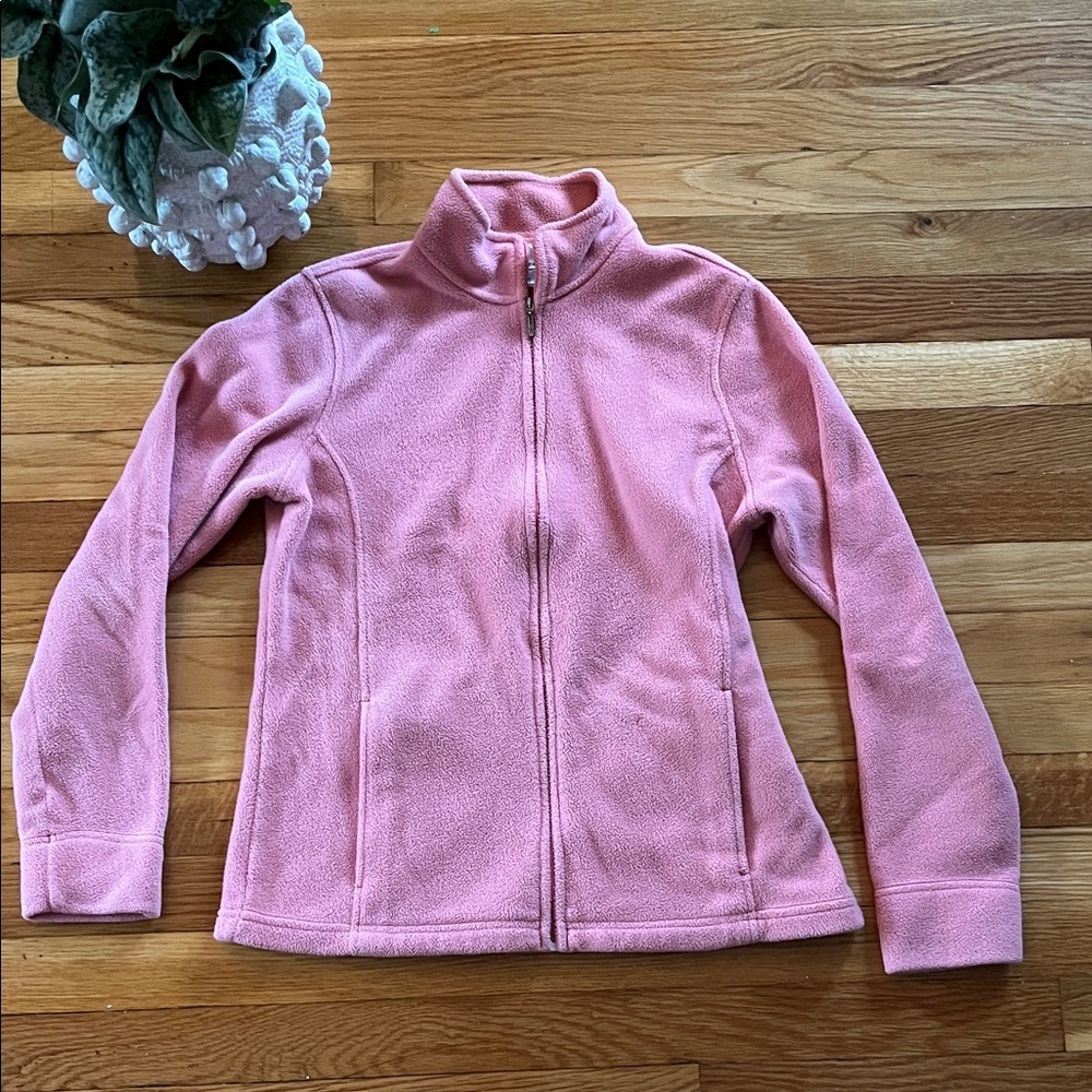 L.L. Bean Pink Fleece Full Zip-Up Jacket, women’s size XS